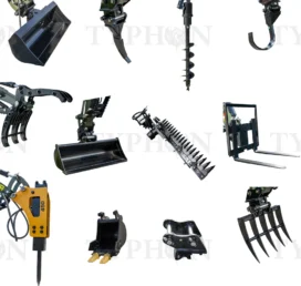 All in One 12 PCS Attachment Set Tool Fits 2-3 ton Mini Excavator Terror XXV