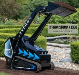 Brand New TYPHON STOMP X1300 25HP Kubota Diesel Mini Skid Steer Loader