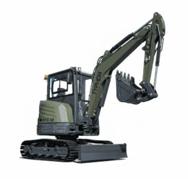 TYPHON KUVUO 4.0 four ton cabin mini excavator w Kubota D1703 Diesel engine Metal Tracks, Boom Swing, AC Heater, Hydraulic Control