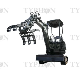 Compact Grapple Attachment For 2-3 ton Mini Excavator Wide Opening Wood Grab