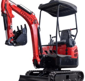 New 4,000 lb TYPHON Lux Mini Excavator Rubber Track with Kubota Diesel Engine USA