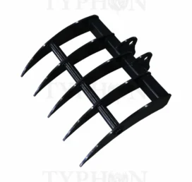 Mini Excavator Attachment Rake 22" Wide TYPHON Attachments For 2-3.5 ton Diggers For TERROR X2 PRO