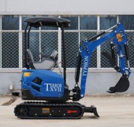 2025 3800 lb TYPHON TERROR XVII Mini Excavator Rubber Track with Kubota D902 Diesel Engine USA