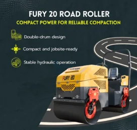 TYPHON FURY 20 Mini Road Roller 2Ton Hydraulic Oil Vibratory B&S 23hp USA engine