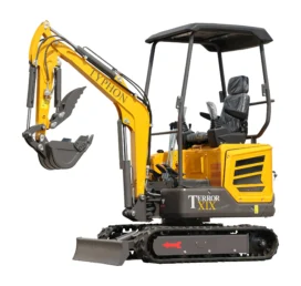 TYPHON TERROR XIX STORM Mini Excavator – 1.8 Ton Trench Digger with Boom Swing, Canopy