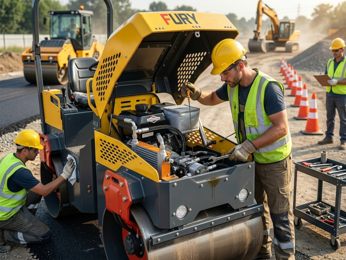 road roller operator tips for safety and efficiency on construction site