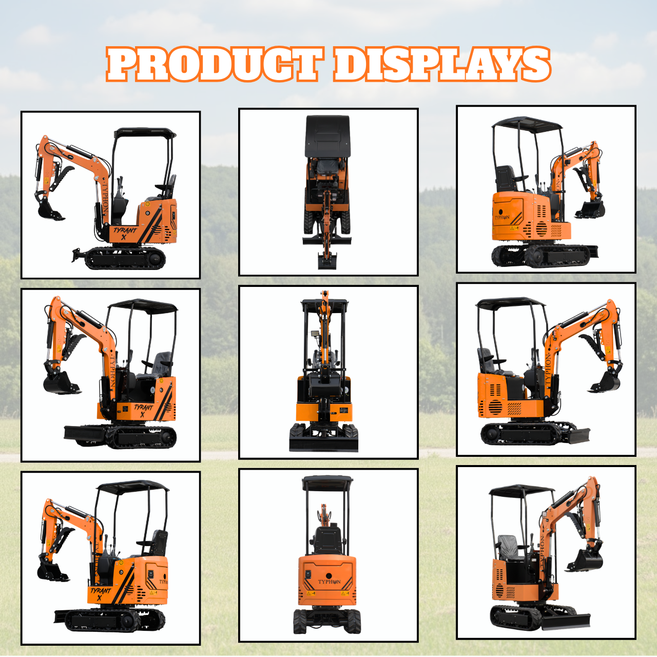 Typhon Tyrant X 1 Ton Mini Excavator 13.5HP Briggs & Stratton - Image 3