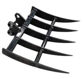 Rake: Mini Excavator Attachment for Grading, Leveling, Loosening , Removing Soil USA