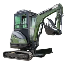 TYPHON TERROR XXV Diesel Mini Excavator 2.7 Ton, 25.1 hp Kubota D1105 RetractableTracks, AC Cabin