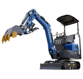 TYPHON TERROR XI STORM Mini Excavator – 1.1 Ton Trench Digger with Boom Swing, Hydraulic Thumb Clip, Bucket USA