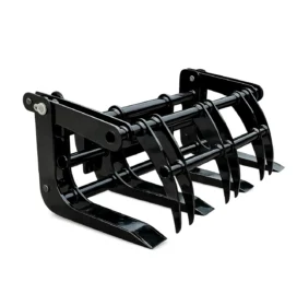 TYPHON Skoop Heavy-Duty Wheel Loader Log Grapple 295 lbs Robust Log & Brush Handler with 6+4 Tine Grip