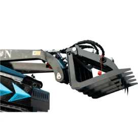 Hydraulic Wood Grabber Attachment Mini Skid Steer TYPHON STOMP X1300 & STOMP 509
