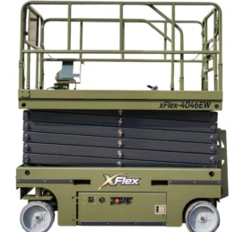 TYPHON xFlex-4046EW Electric Wheel Scissor Lift 2.6 Ton operating weight and 40ft platform height with 705lbs Load Capacity