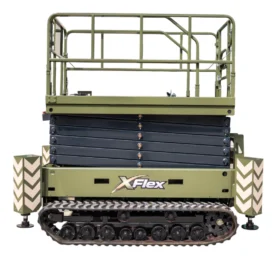 TYPHON xFlex-4068ET Electric Rubber Track Scissor Lift 3.2 Ton with 5.4HP Hydraulic Pump Motor Drive and Hydraulic Lifting Cylinder, 40 ft Max Lifting Height