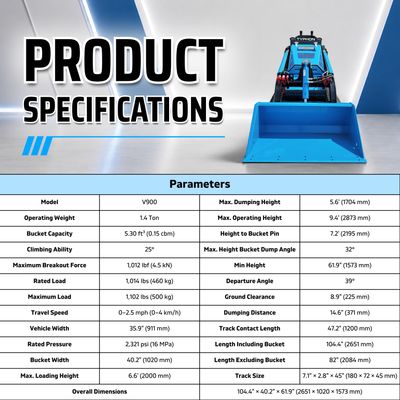 Brand New TYPHON STOMP V900 Mini Track Loader Kubota D1105 25HP Diesel Stand-On Skid Steer EPA / EU Stage V - Image 3