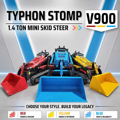 Brand New TYPHON STOMP V900 Mini Track Loader Kubota D1105 25HP Diesel Stand-On Skid Steer EPA / EU Stage V - Image 11