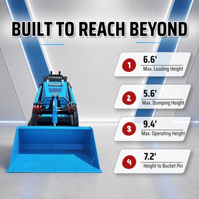 Brand New TYPHON STOMP V900 Mini Track Loader Kubota D1105 25HP Diesel Stand-On Skid Steer EPA / EU Stage V - Image 8
