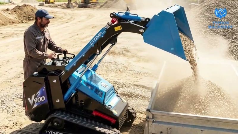 Brand New TYPHON STOMP V900 Mini Track Loader Kubota D1105 25HP Diesel Stand-On Skid Steer EPA / EU Stage V - Image 41